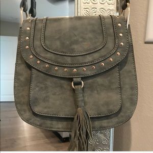 Olive Green Cross-body Purse